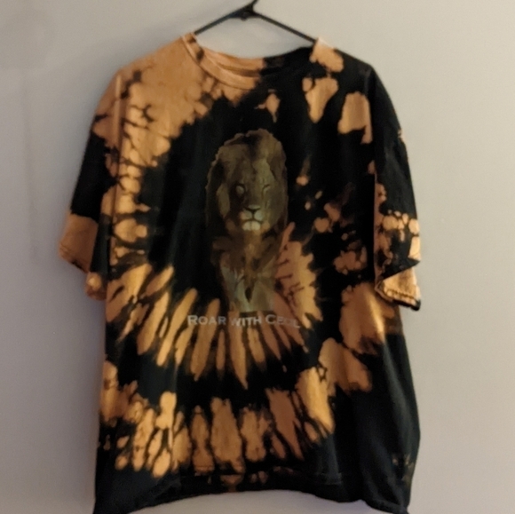 𝅺ROAR with Cecil T-shirt Bleach Dyed XXL - Picture 2 of 3